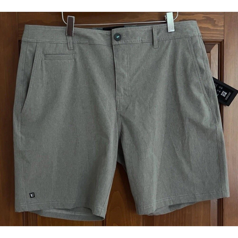 NWT Linksoul Boardwalker Hybrid Shorts Men’s 34 LS6200 Khaki/Gray